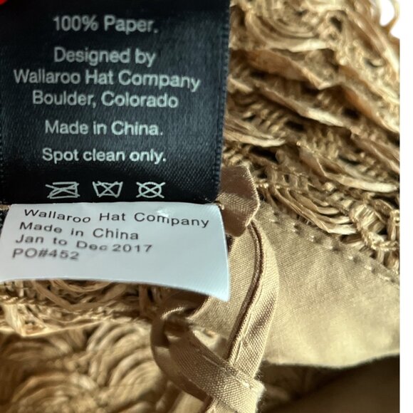 Wallaroo Hat Company Emma Women’s Sun Hat Brown Band Wide Brim Paper Braid - Picture 7 of 8